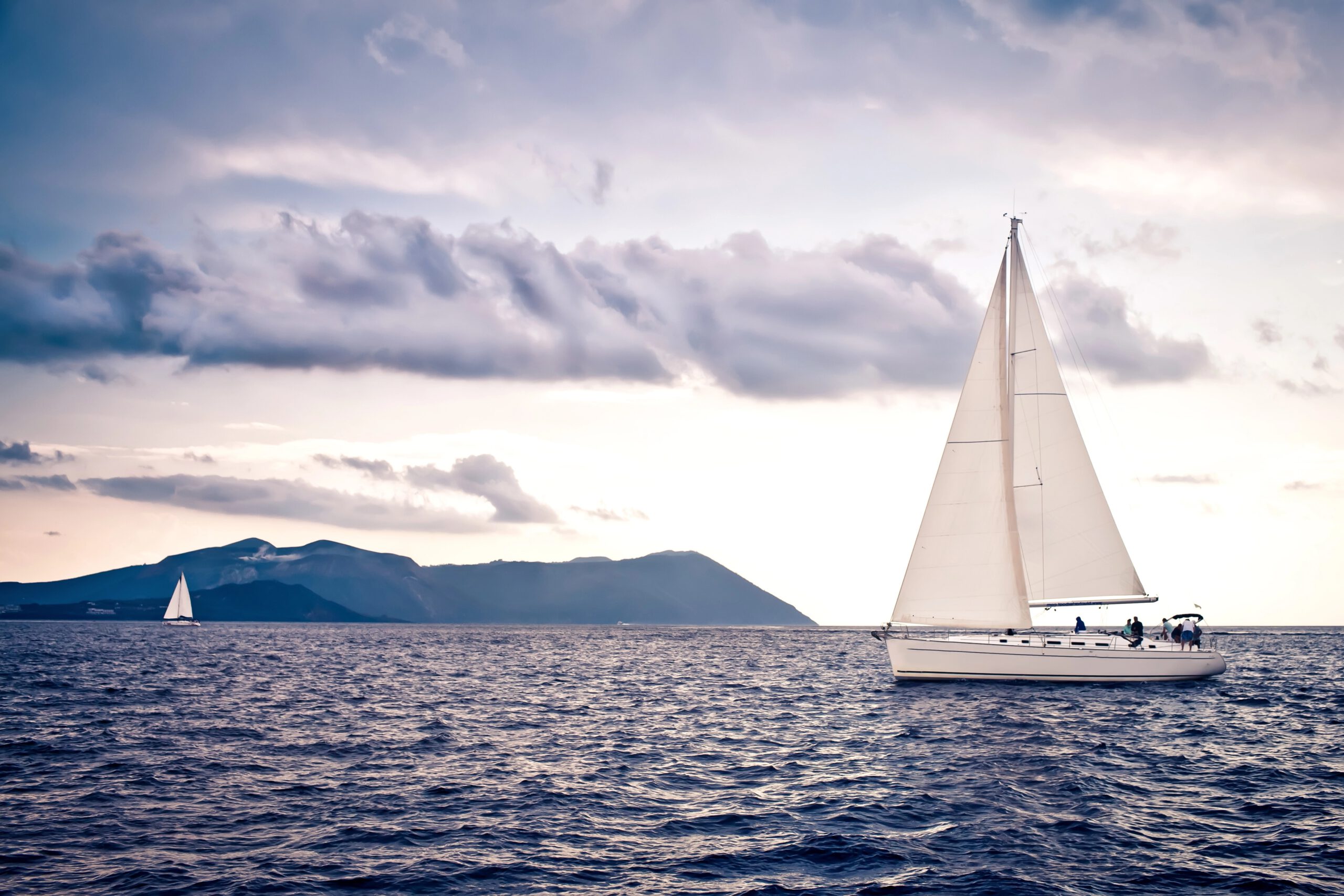 A sailboat on the horizon